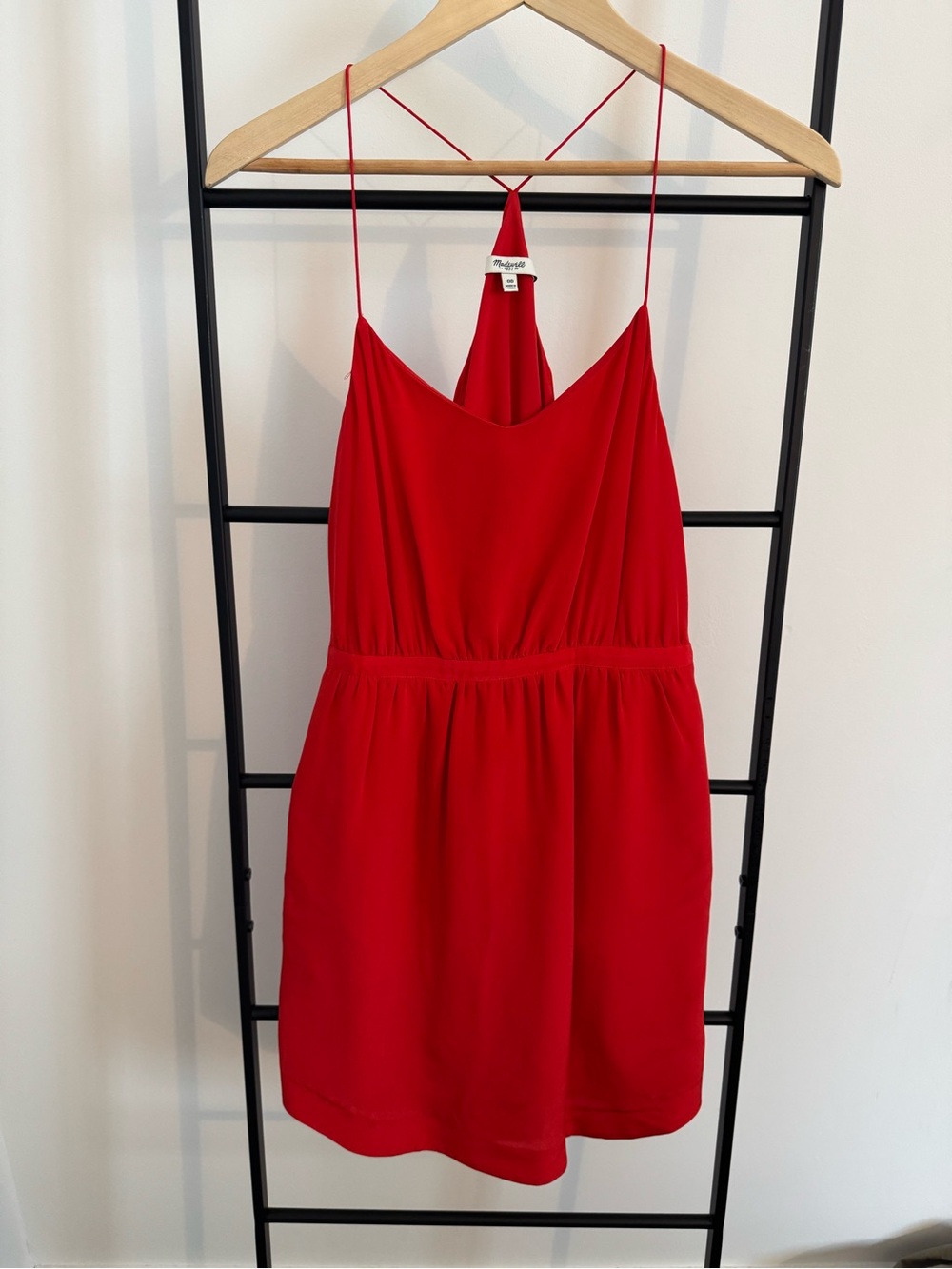Madewell Red Spaghetti Strap Dress